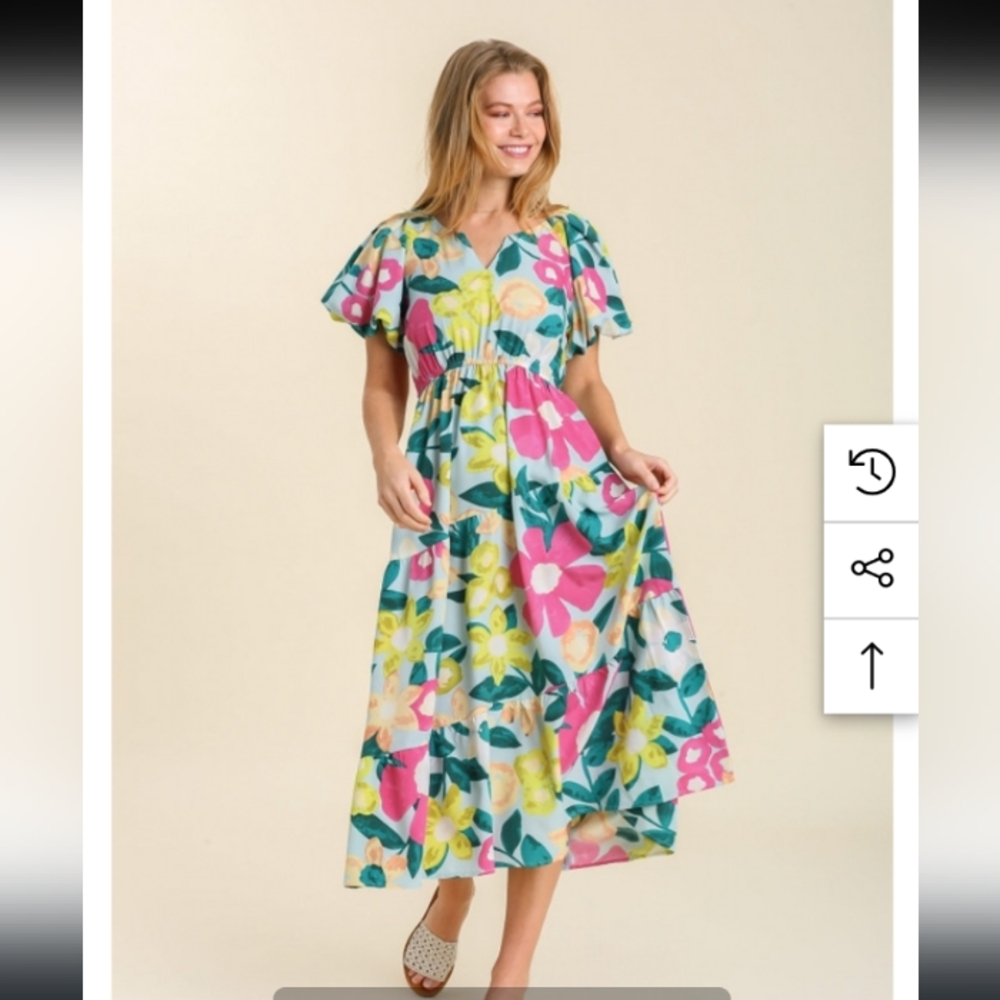 Umgee floral midi dress